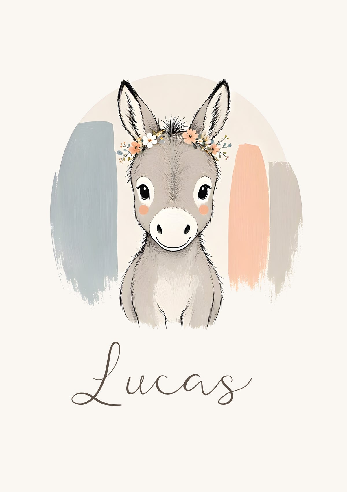 Affiche âne personnalisée – Animal totem