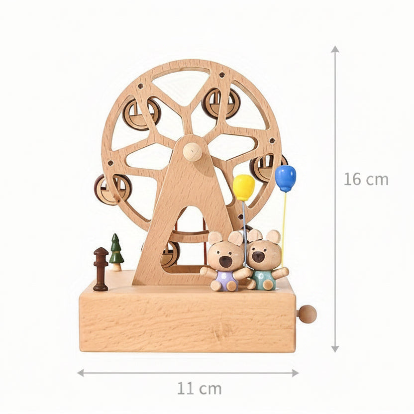 Boîte à musique en bois personnalisée - La roue magique