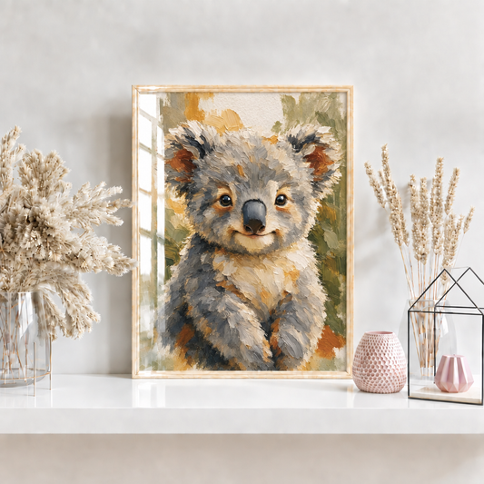 Cadre avec le visuel du bébé koala