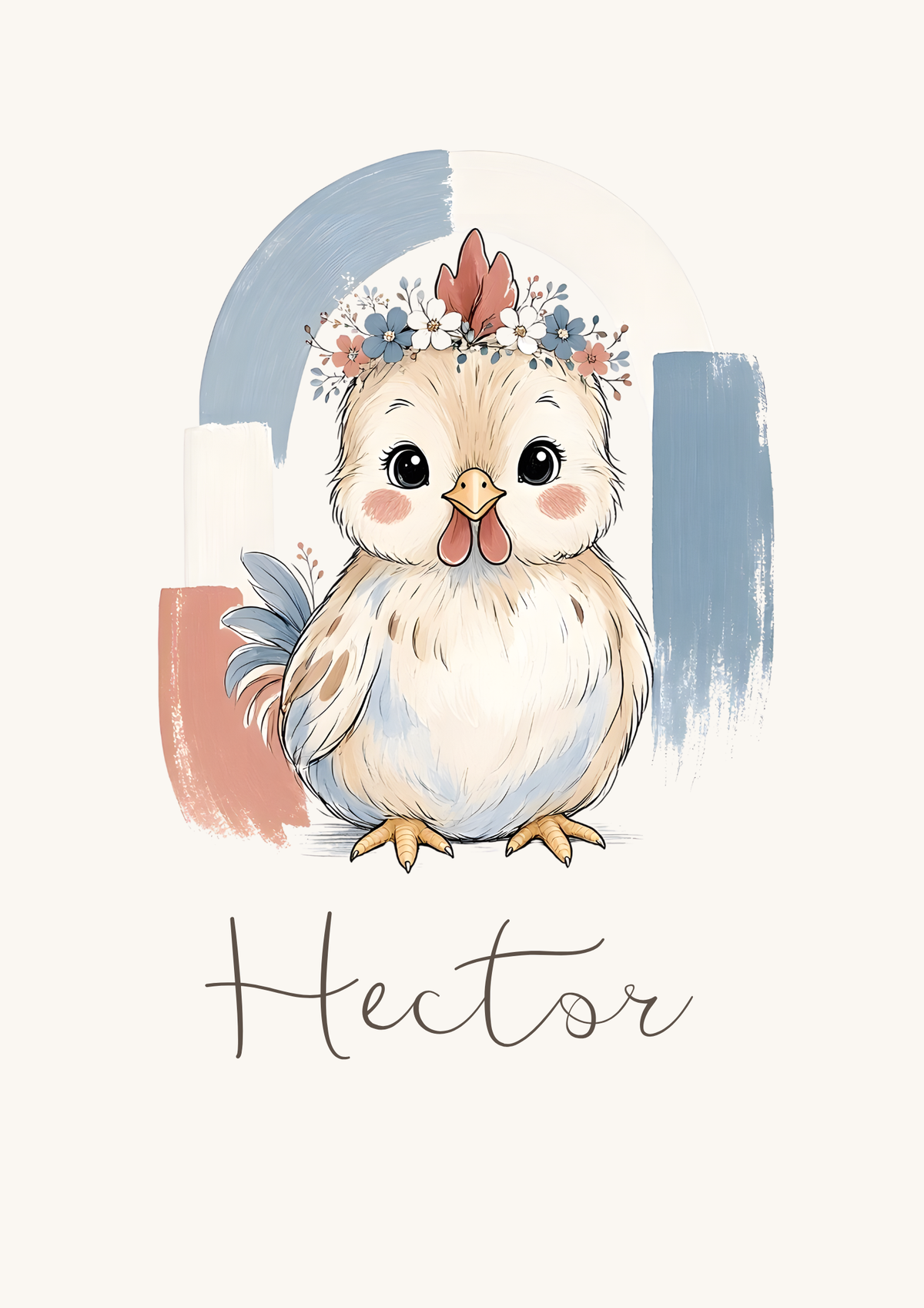 Affiche coq personnalisée – Animal totem, fichier numérique
