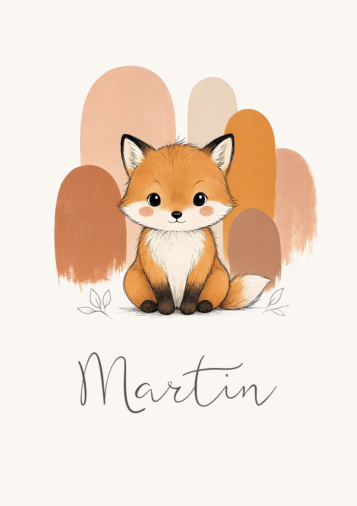 Affiche renard personnalisée – Animal totem, fichier numérique