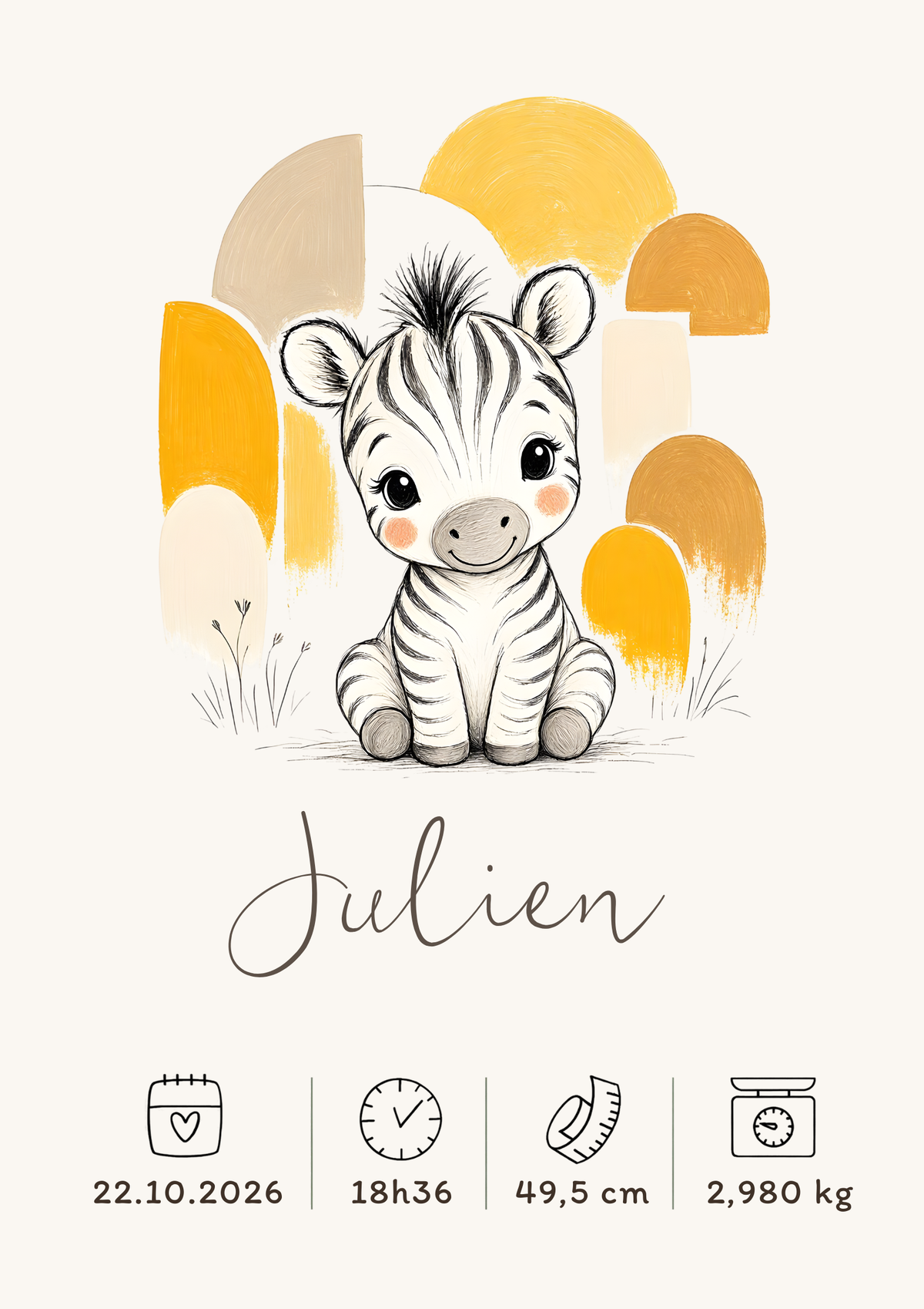 Affiche hamster personnalisée – Animal totem