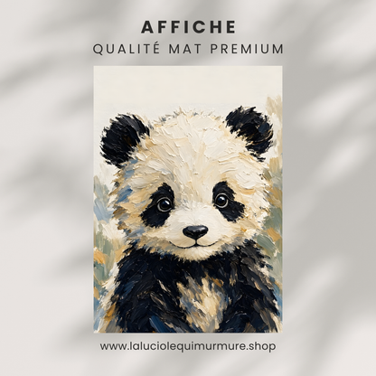 Poster bébé panda – affiche chambre d'enfant sans cadre