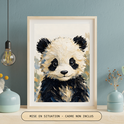 Poster bébé panda – affiche chambre d'enfant sans cadre