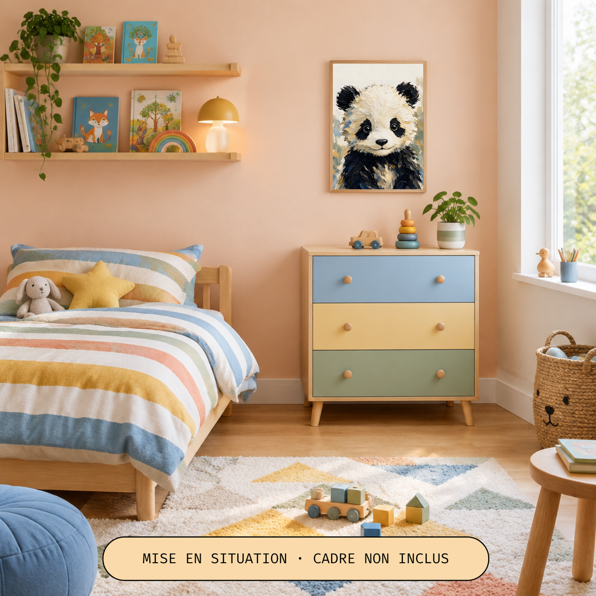 Poster bébé panda – affiche chambre d'enfant sans cadre