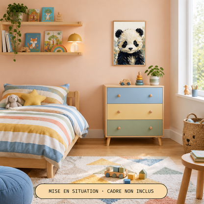 Poster bébé panda – affiche chambre d'enfant sans cadre