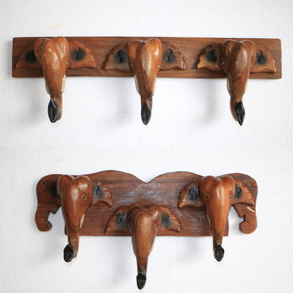 Porte-manteau bois massif - idée décoration thème éléhant