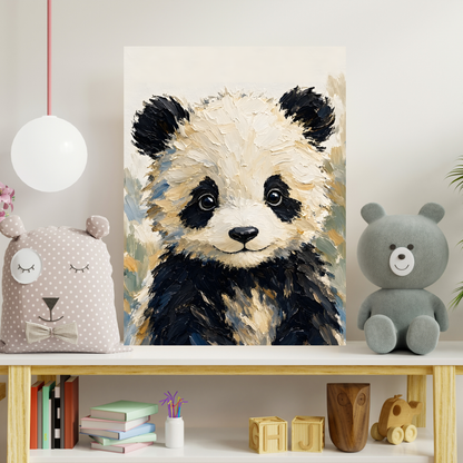 Poster bébé panda – affiche chambre d'enfant sans cadre