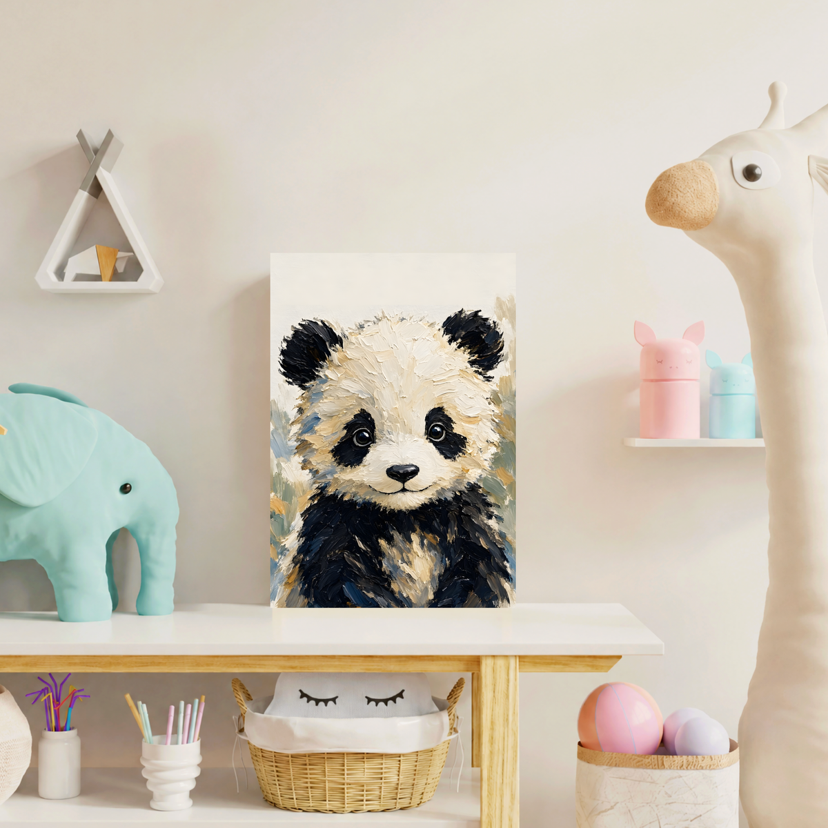 Poster bébé panda – affiche chambre d'enfant sans cadre
