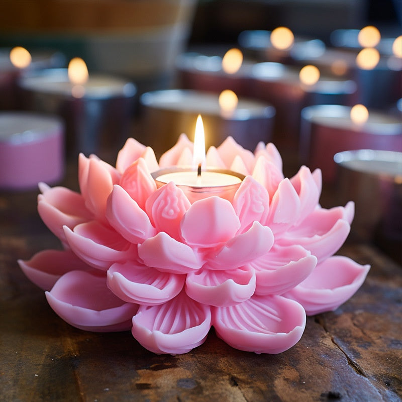 fleur de lotus - bougie allumée