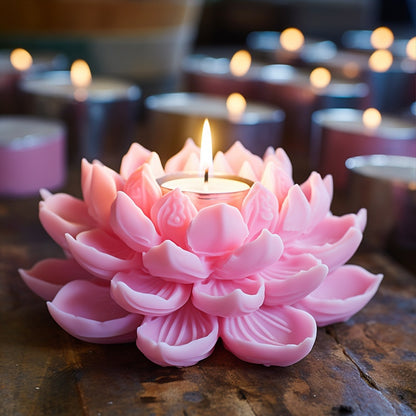 fleur de lotus - bougie allumée