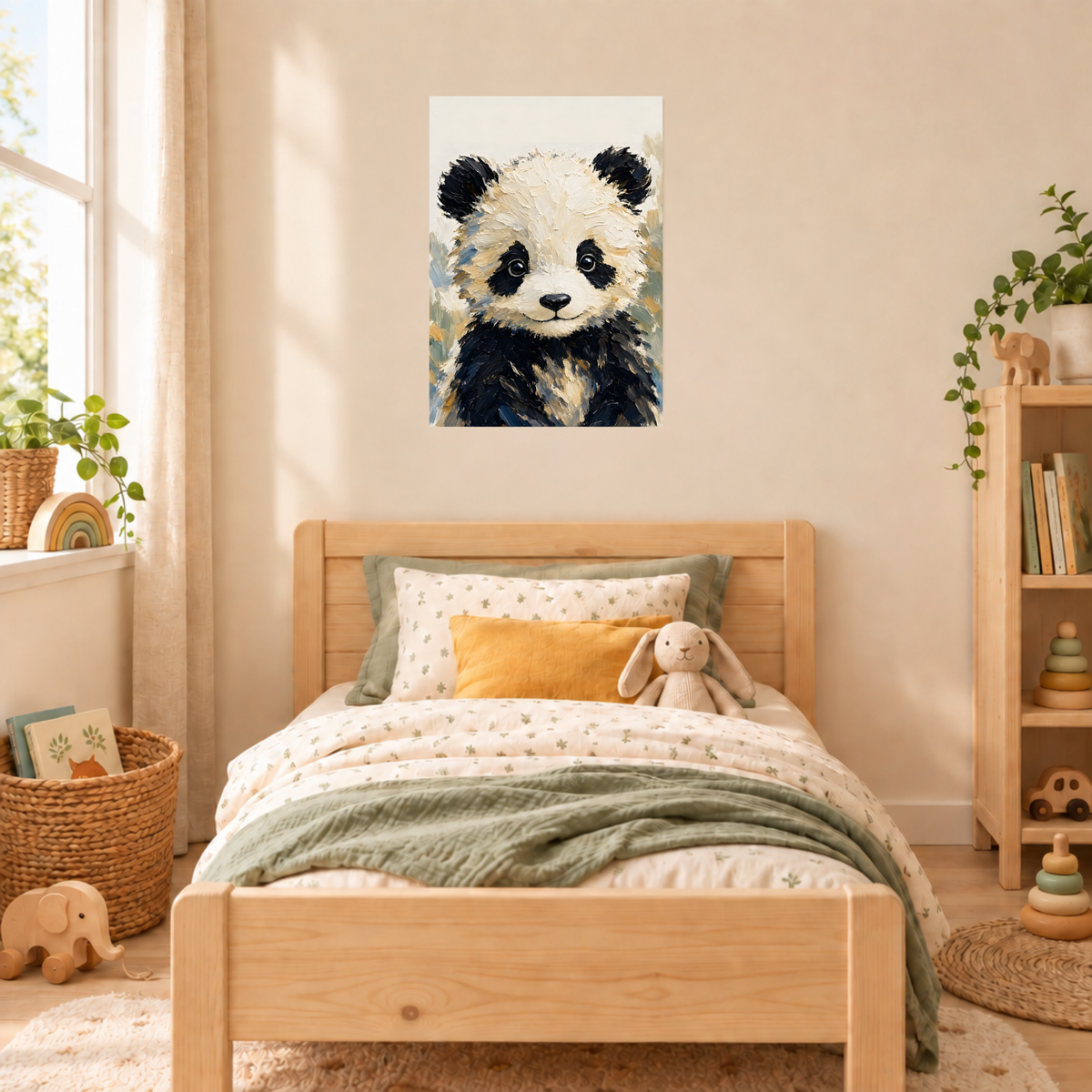 Poster bébé panda – affiche chambre d'enfant sans cadre