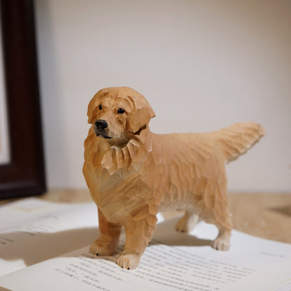 Figurine labrador en bois