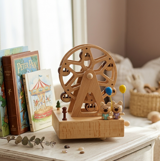 Boîte à musique en bois personnalisée - La roue magique