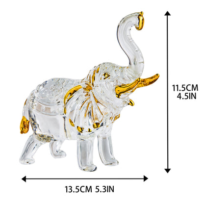Dimensions figurine éléphant cristal : hauteur 11,5 cm x largeur 13,5 cm – porte-bonheur décoratif