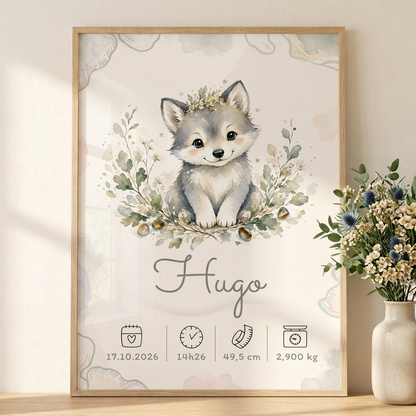 Affiche Hugo encadrée en lumière solaire