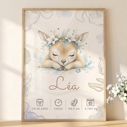 Affiche Léa encadrée en lumière solaire