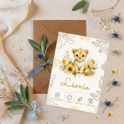 Affiche Léonie sur une enveloppe kraft
