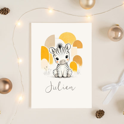 Affiche zèbre personnalisée – Animal totem, fichier numérique