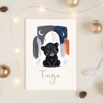 Affiche panthère noire personnalisée – Animal totem, fichier numérique