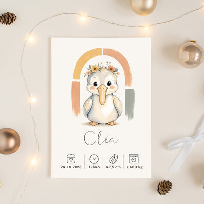 Affiche pélican personnalisée – Animal totem, fichier numérique