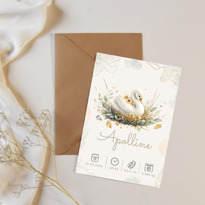 Affiche de naissance Apolline personnalisée – fichier numérique