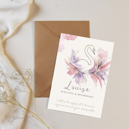 Affiche symbolique du prénom Louise – Fichier numérique à imprimer