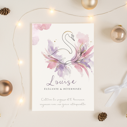 Affiche symbolique du prénom Louise – Fichier numérique à imprimer