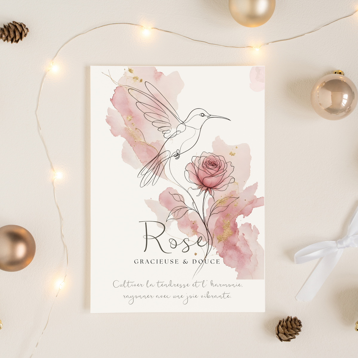 Affiche symbolique du prénom Rose