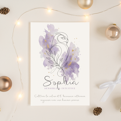 Affiche symbolique du prénom Sophia – Fichier numérique à imprimer