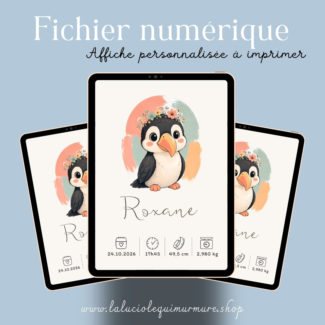 Affiche toucan personnalisée – Animal totem, fichier numérique