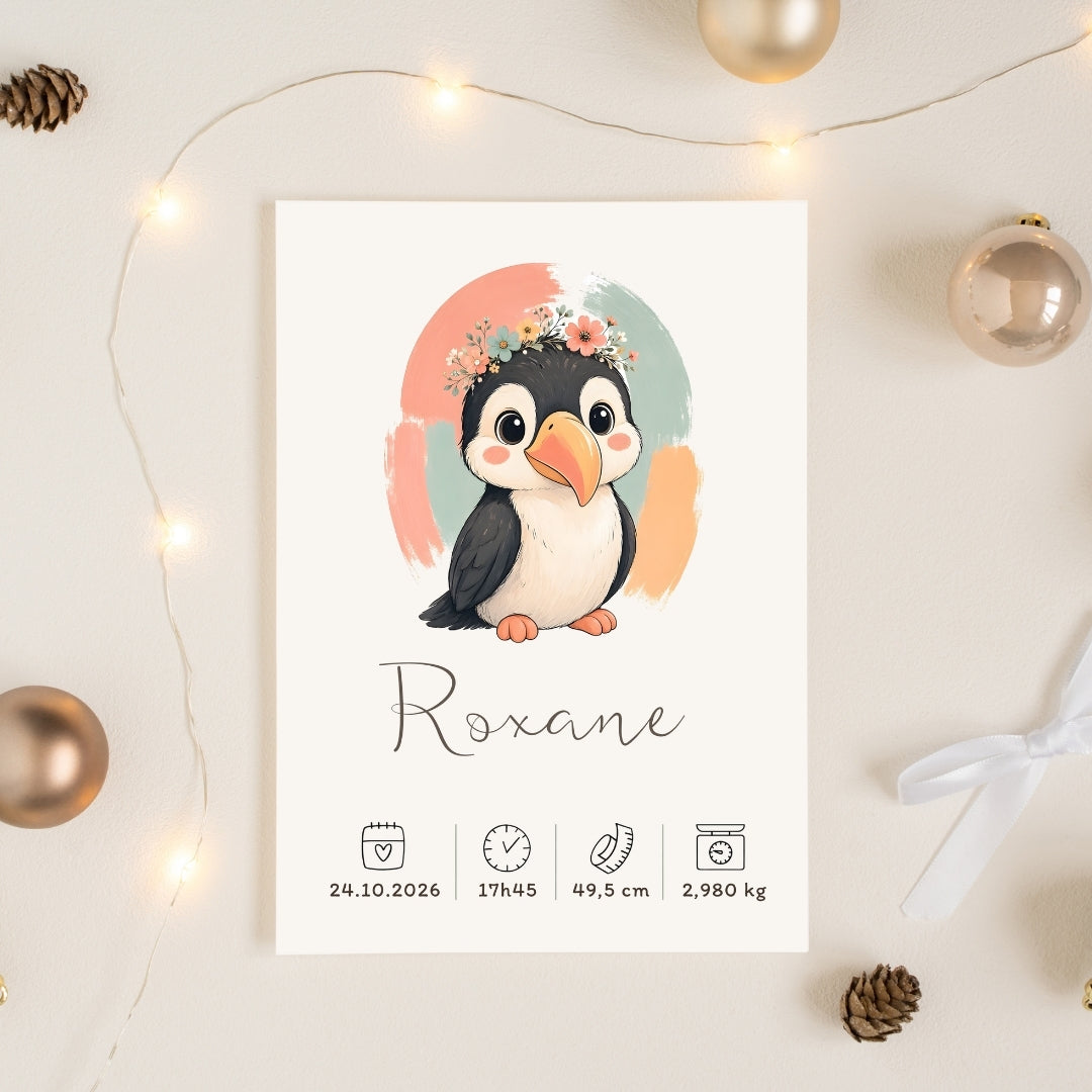 Affiche toucan personnalisée – Animal totem, fichier numérique