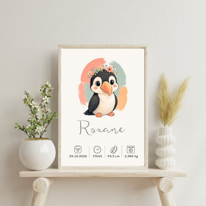 Affiche toucan personnalisée – Animal totem, fichier numérique