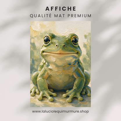 Poster bébé grenouille – affiche chambre d'enfant sans cadre