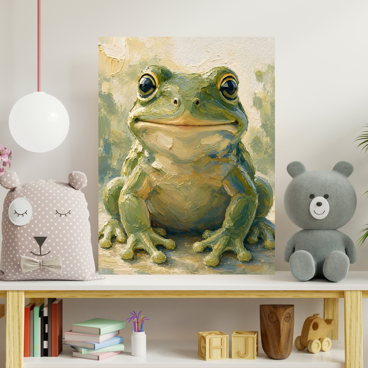 Poster bébé grenouille – affiche chambre d'enfant sans cadre