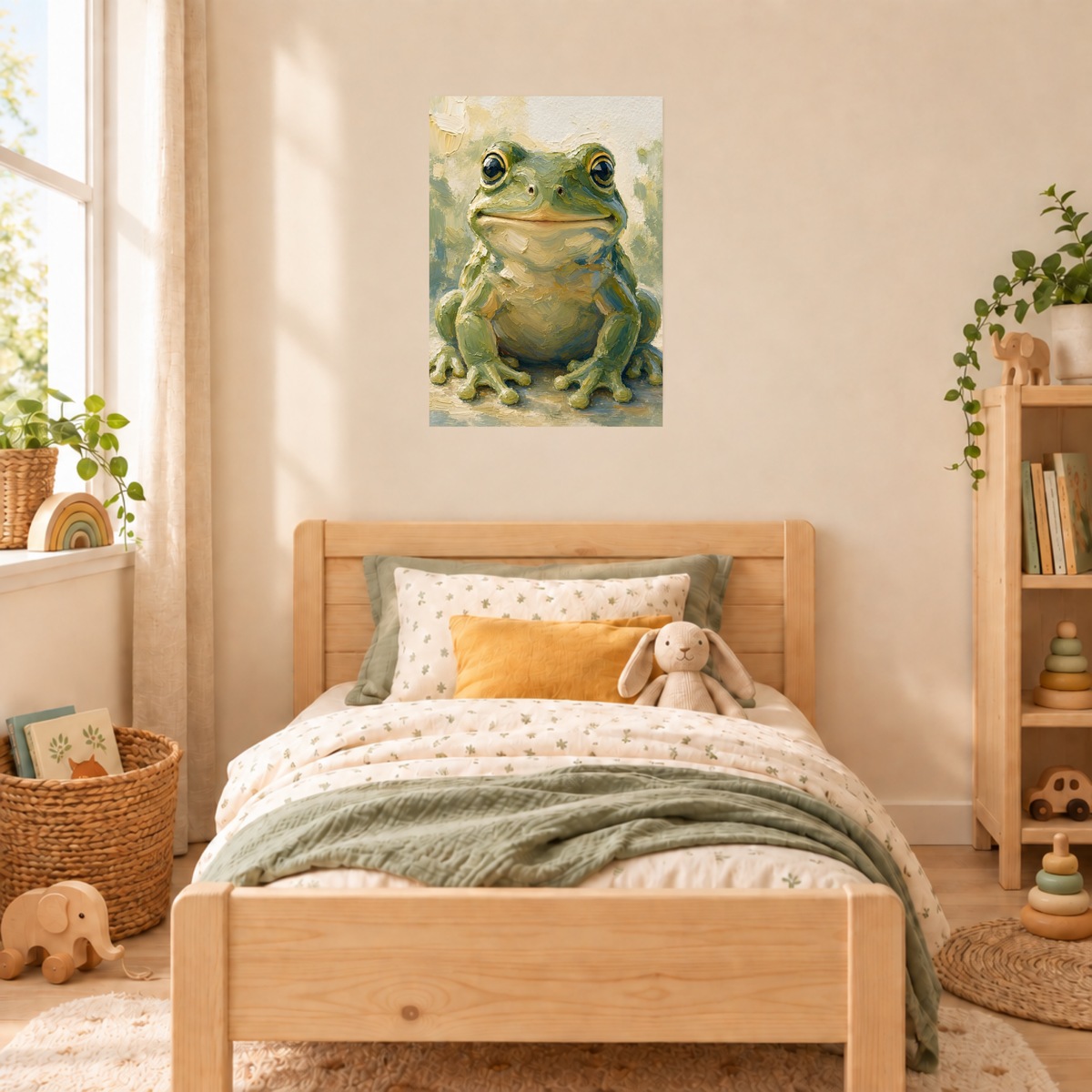 Poster bébé grenouille – affiche chambre d'enfant sans cadre