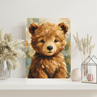 Poster bébé ours – affiche chambre d'enfant sans cadre