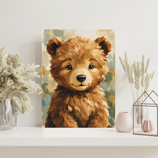 Poster bébé ours – affiche chambre d'enfant sans cadre