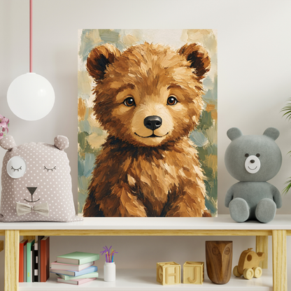 Poster bébé ours – affiche chambre d'enfant sans cadre