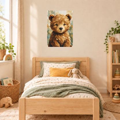Poster bébé ours – affiche chambre d'enfant sans cadre