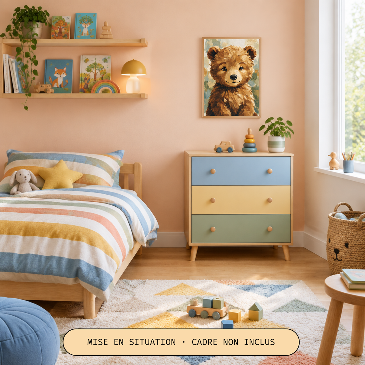 Poster bébé ours – affiche chambre d'enfant sans cadre