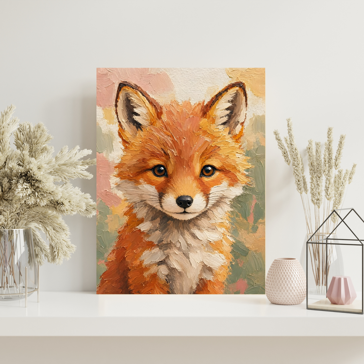 Poster bébé renard – affiche chambre d'enfant sans cadre