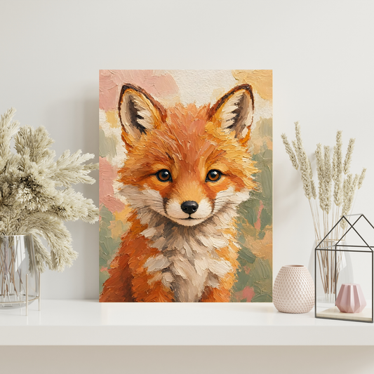 Poster bébé renard – affiche chambre d'enfant sans cadre