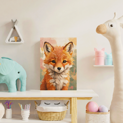 Poster bébé renard – affiche chambre d'enfant sans cadre