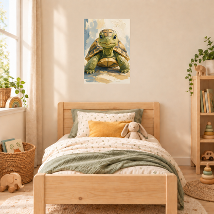 Poster bébé tortue de terre – affiche sans cadre