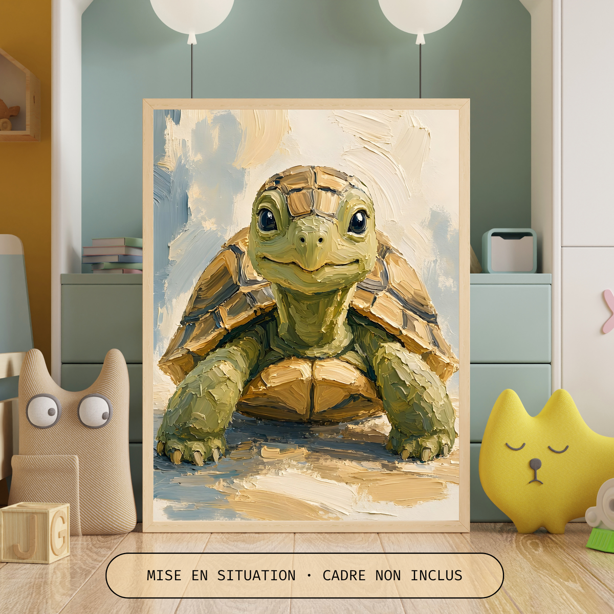 Poster bébé tortue de terre – affiche sans cadre