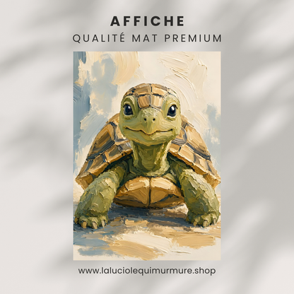 Poster bébé tortue de terre – affiche sans cadre
