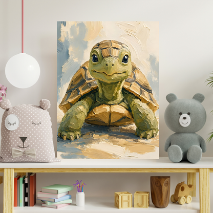 Poster bébé tortue de terre – affiche sans cadre