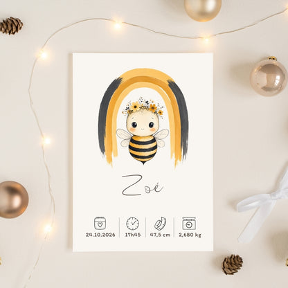 Affiche abeille personnalisée – Animal totem, fichier numérique