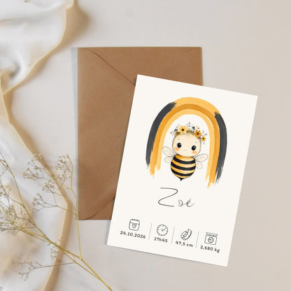 Affiche abeille personnalisée – Animal totem, fichier numérique